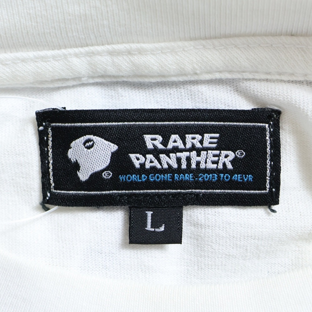 WASTED YOUTH(ウェイステッドユース) ×RARE PANTHER ロゴプリント半袖Tシャツ カットソー ホワイト