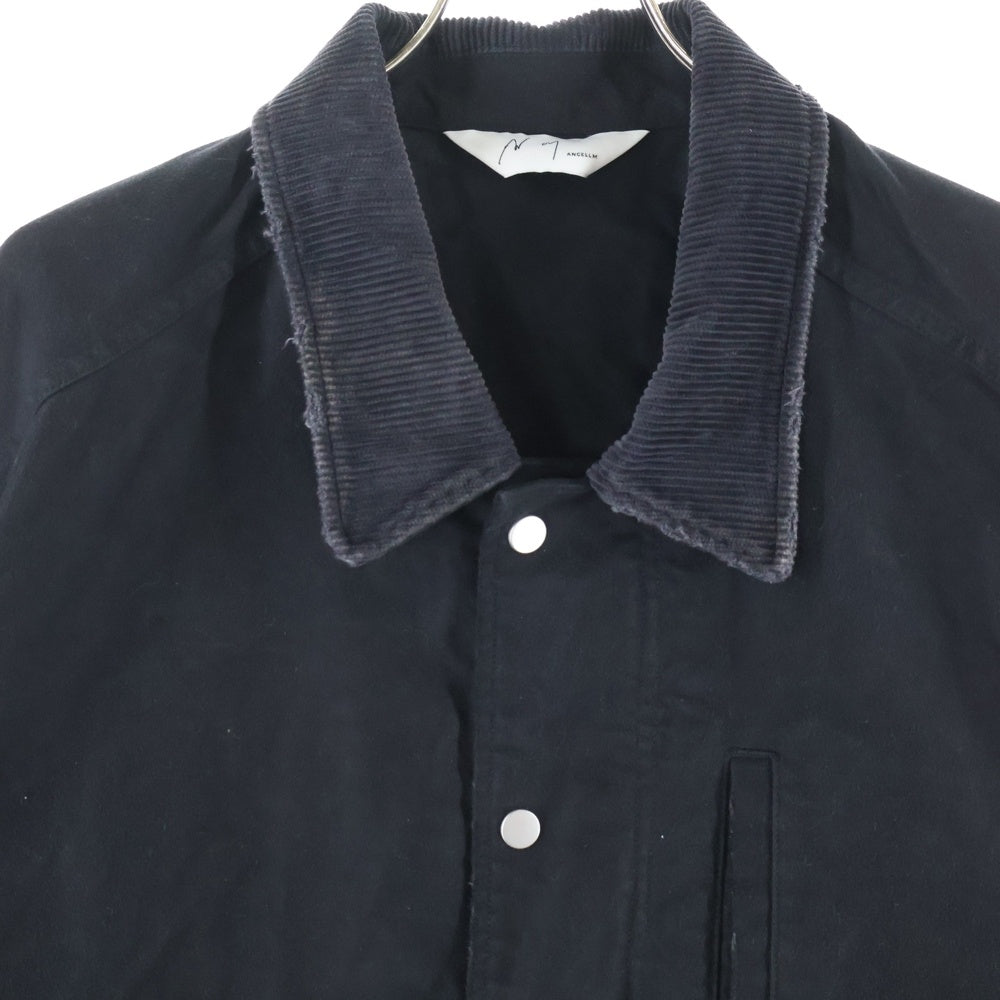 ANCELLM(アンセルム) 25AW MOLESKIN WORK JACKET ANC-JK64 モールスキン ダメージ加工 ワークジャケット ブラック