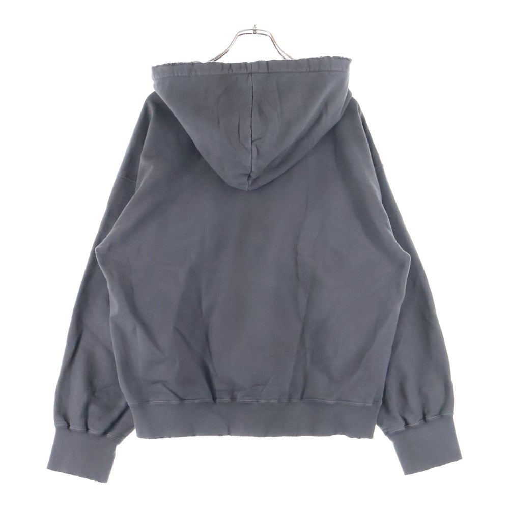 ANCELLM(アンセルム) 25AW HALF ZIP HOODIE ANC-CT117 ダメージ加工 ハーフジップフーディ パーカー ブラック