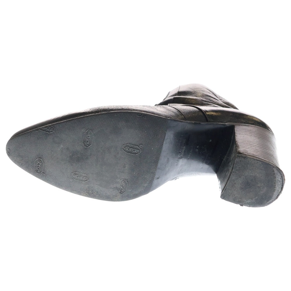 SAINT LAURENT PARIS(サンローランパリ) クラシック サイドジップレザーヒールブーツ 397021 ブラック