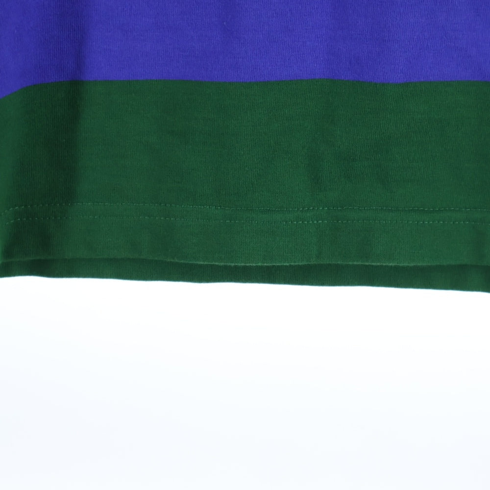 Palace Skateboards(パレススケートボーズ) 24SS Elbow Stripe Rugby エルボー ストライプ 長袖ボーダーシャツ グリーン/ブルー