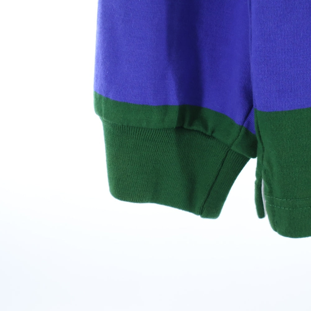 Palace Skateboards(パレススケートボーズ) 24SS Elbow Stripe Rugby エルボー ストライプ 長袖ボーダーシャツ グリーン/ブルー