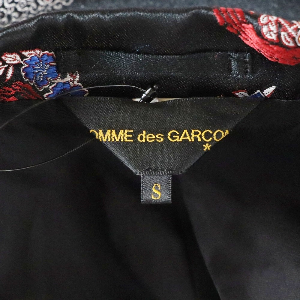 COMME des GARCONS(コムデギャルソン) 25SS オーバーサイズ 刺繍 ポリエステルジャケット ブラック GO-J031