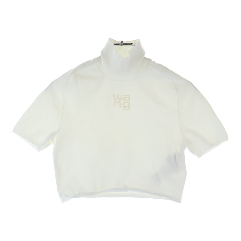ALEXANDER WANG(アレキサンダーワン) ショートスリーブ タートルネック ウィズプリンテッド ハイデンシティーロゴ トップス 半袖Tシャツ カットソー 4KC1231034 ホワイト レディース