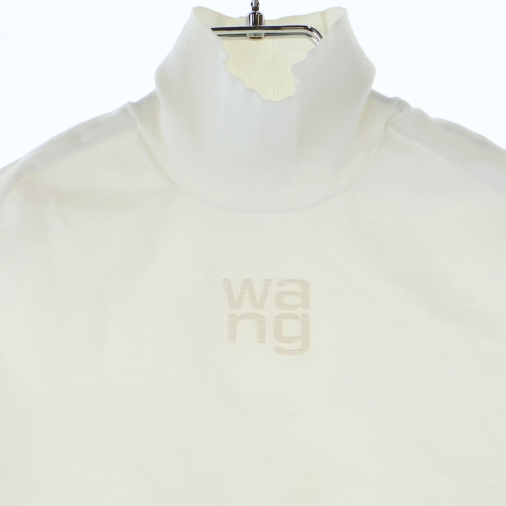 ALEXANDER WANG(アレキサンダーワン) ショートスリーブ タートルネック ウィズプリンテッド ハイデンシティーロゴ トップス 半袖Tシャツ カットソー 4KC1231034 ホワイト レディース