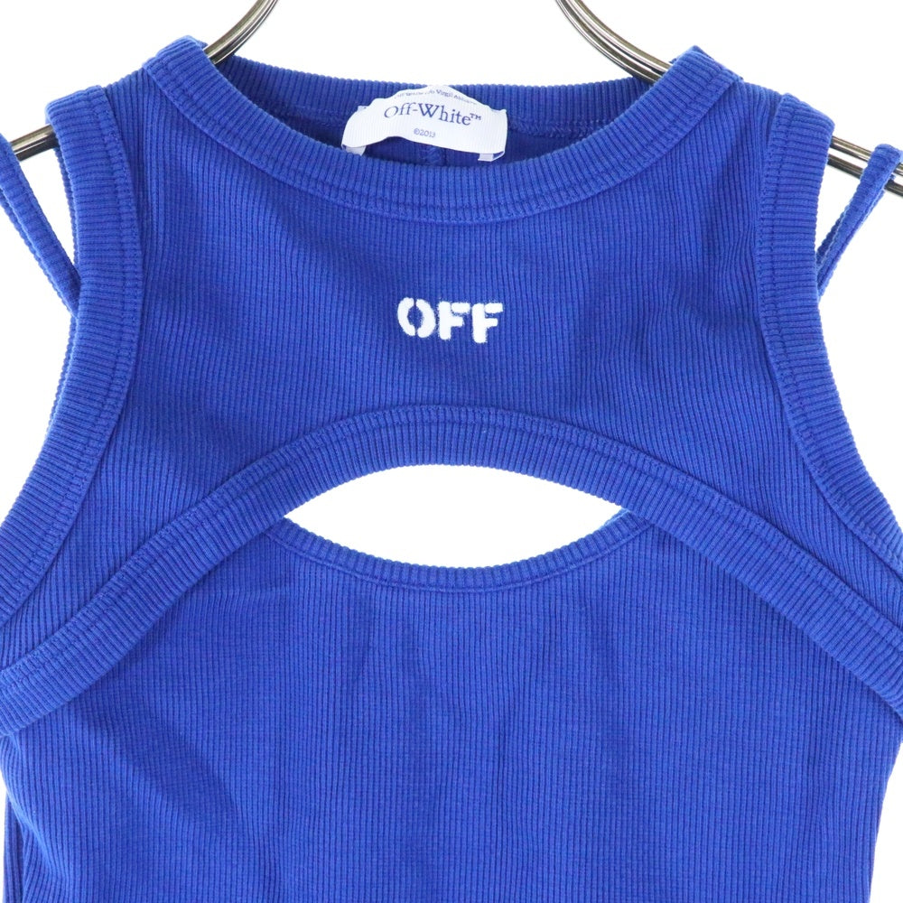 OFF-WHITE(オフホワイト) SLEEVELESS TOP WITH PRINT OWAD237F23JER001 スリーブレストップ ノースリーブ カットソー ブルー