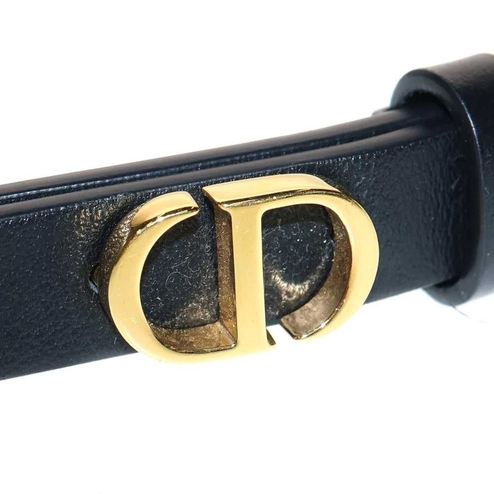 DIOR(ディオール) CARO CDロゴ レザー×チェーン GP ベルト ブラック/ゴールド