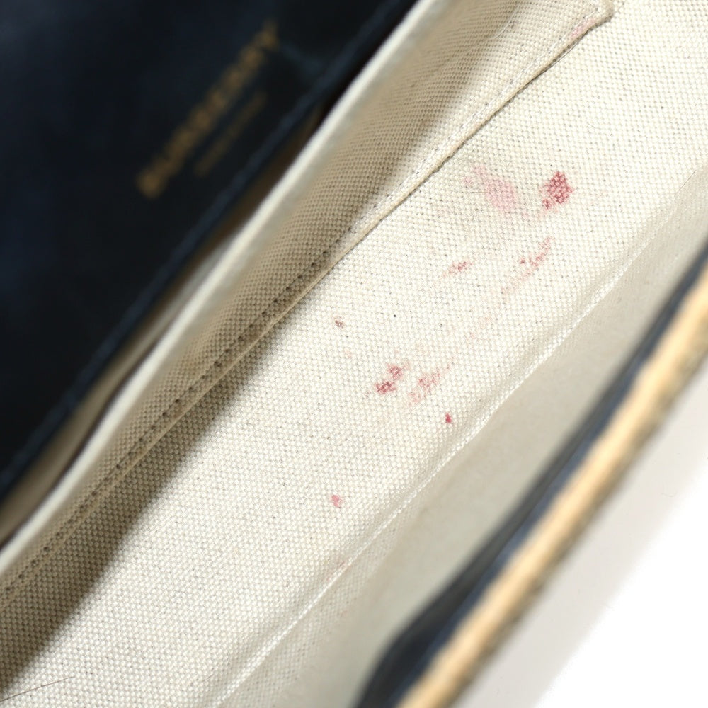 BURBERRY(バーバリー) クロスボディバッグ チェーンショルダーバッグ ラフィア ベージュ