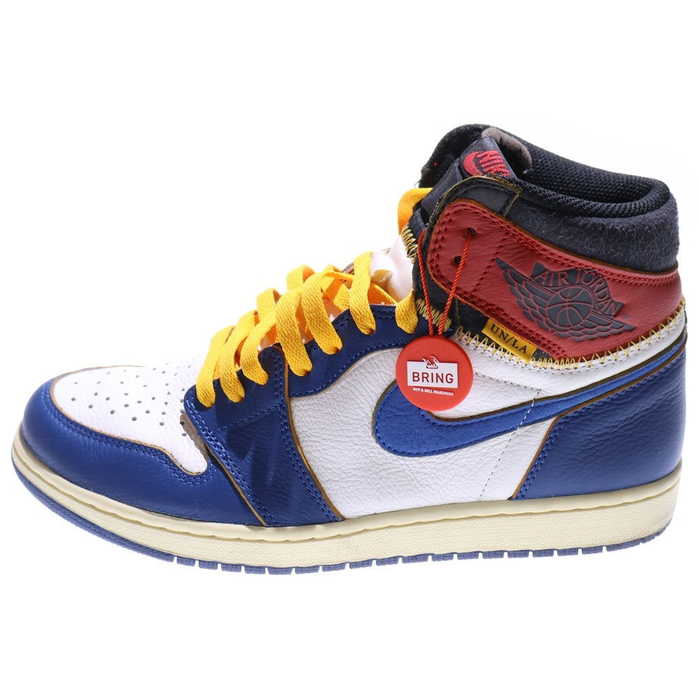 NIKE(ナイキ) ×UNION AIR JORDAN 1 RETRO HI NRG BV1300-146 ユニオン エアジョーダン1 レトロ ハイカットスニーカー ホワイト/ブルー/レッド US10.5/28.5cm