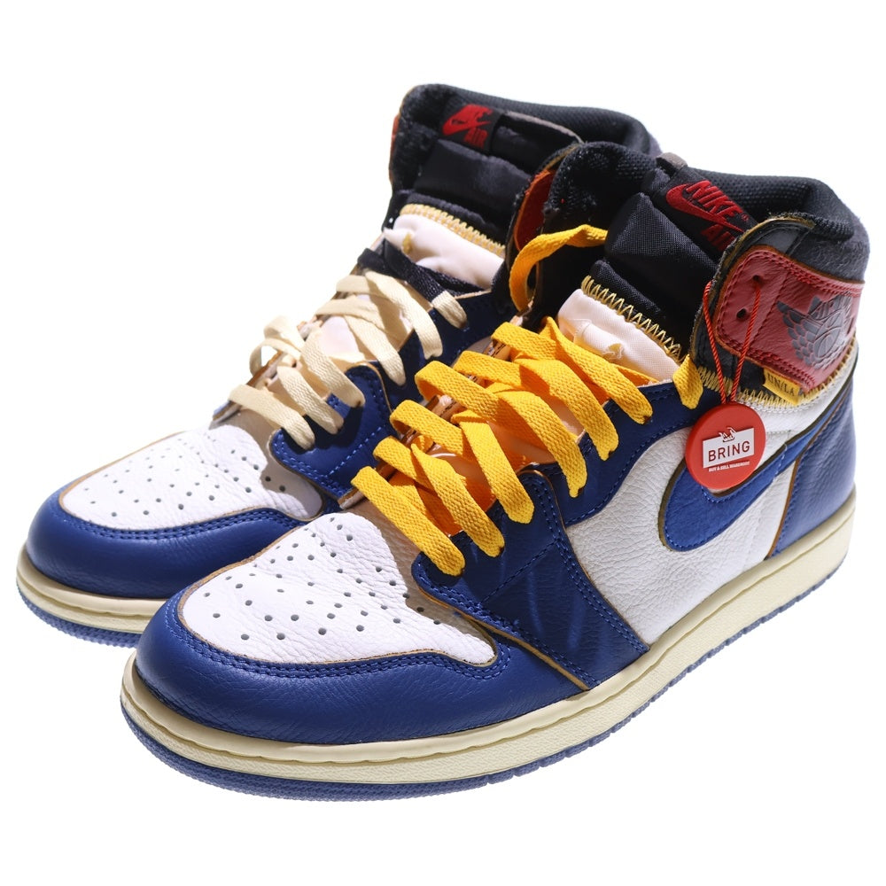 NIKE(ナイキ) ×UNION AIR JORDAN 1 RETRO HI NRG BV1300-146 ユニオン エアジョーダン1 レトロ ハイカットスニーカー ホワイト/ブルー/レッド US10.5/28.5cm
