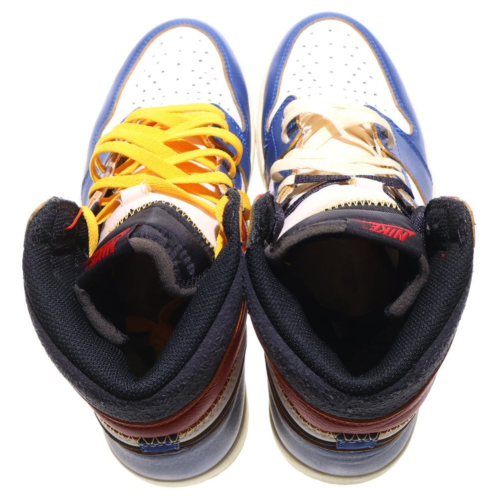 NIKE(ナイキ) ×UNION AIR JORDAN 1 RETRO HI NRG BV1300-146 ユニオン エアジョーダン1 レトロ ハイカットスニーカー ホワイト/ブルー/レッド US10.5/28.5cm