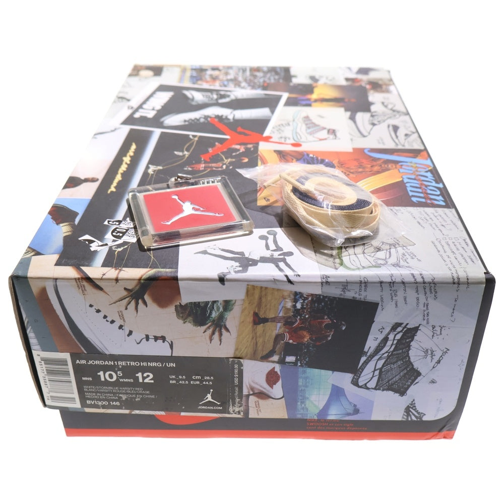 NIKE(ナイキ) ×UNION AIR JORDAN 1 RETRO HI NRG BV1300-146 ユニオン エアジョーダン1 レトロ ハイカットスニーカー ホワイト/ブルー/レッド US10.5/28.5cm