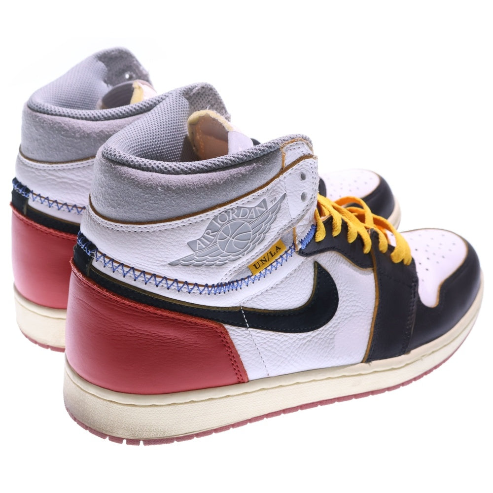 NIKE(ナイキ) ×UNION AIR JORDAN 1 RETRO HI NRG BV1300-106 ユニオン エアジョーダン1 レトロ ハイカットスニーカー ホワイト/レッド US10.5/28.5cm