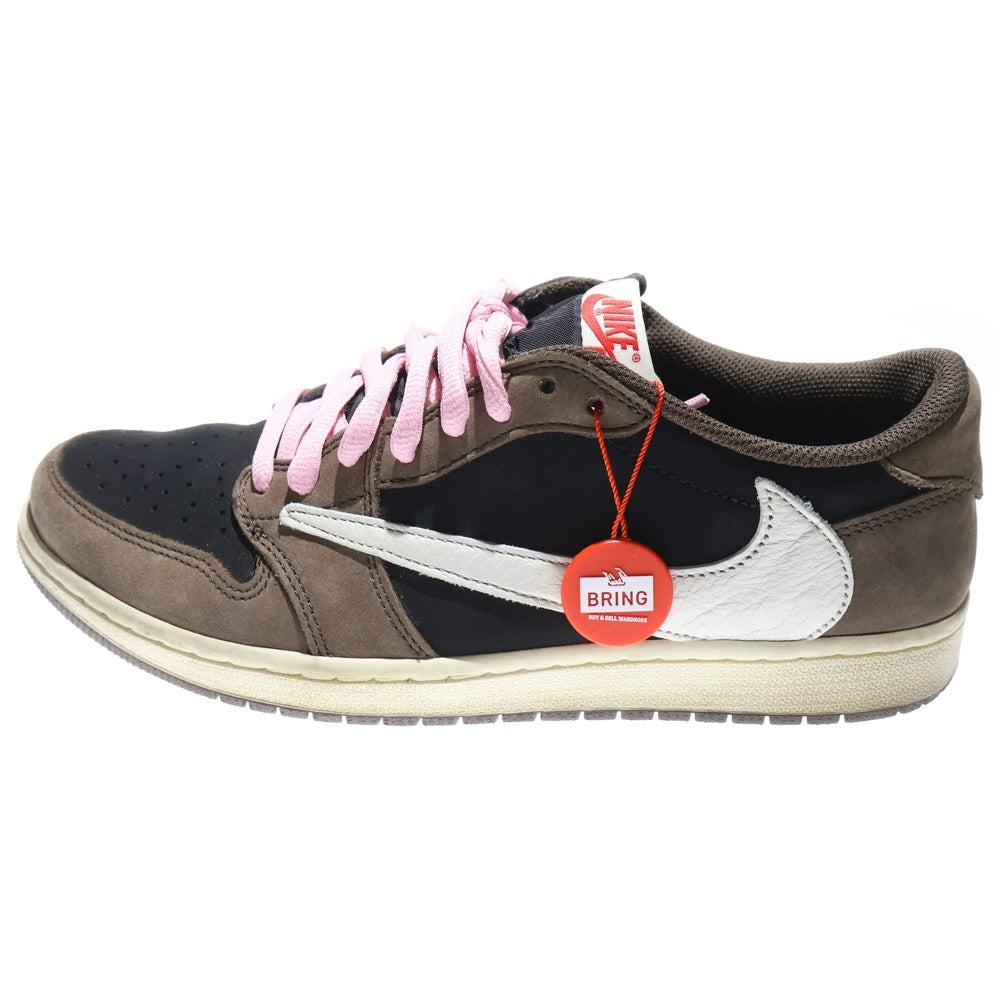 NIKE(ナイキ) ×TRAVIS SCOTT AIR JORDAN 1 LOW OG SP-T CQ4277-001 トラヴィススコット エアジョーダン1 ローカットスニーカー ブラウン US10.5/28.5cm