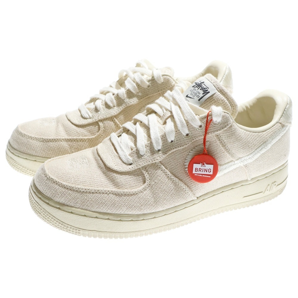 NIKE(ナイキ) ×STUSSY AIR FORCE 1 LOW FOSSIL STONE CZ9084-200 ステューシー エアフォース1 ロー フォッシルストーン ローカットスニーカー アイボリー US10.5/28.5cm