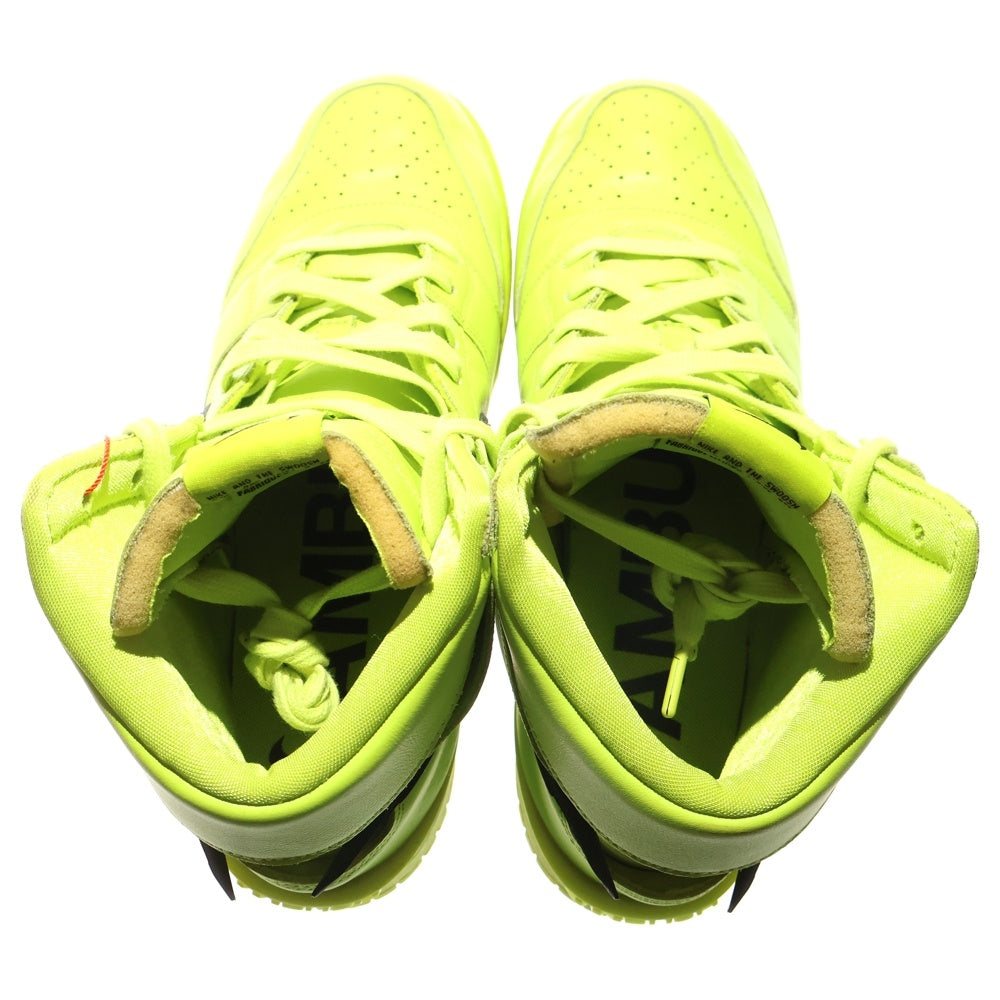 NIKE(ナイキ) ×AMBUSH DUNK HIGH FLASH LIME CU7544-300 × アンブッシュ ダンク フラッシュライム ハイカットスニーカー ネオングリーン US10.5/28.5cm