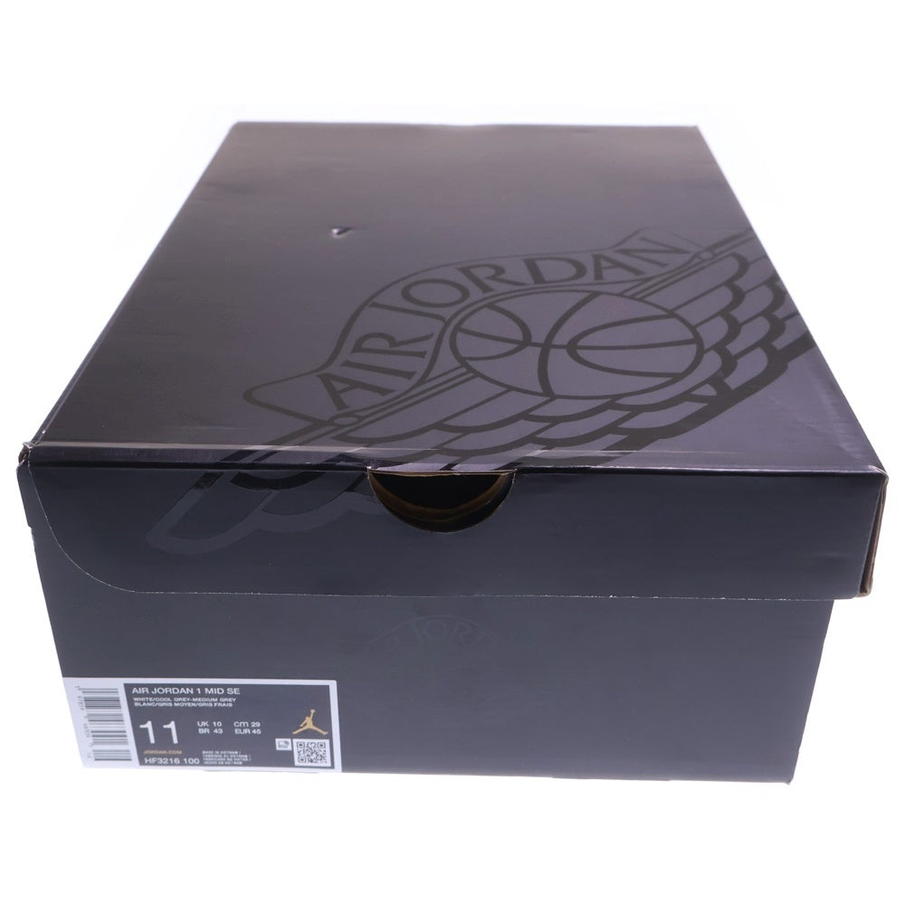 NIKE(ナイキ) AIR JORDAN 1 MID SE Cool Grey HF3216-100 エアジョーダン 1 ミッドカットスニーカー グレー US11/29.0cm