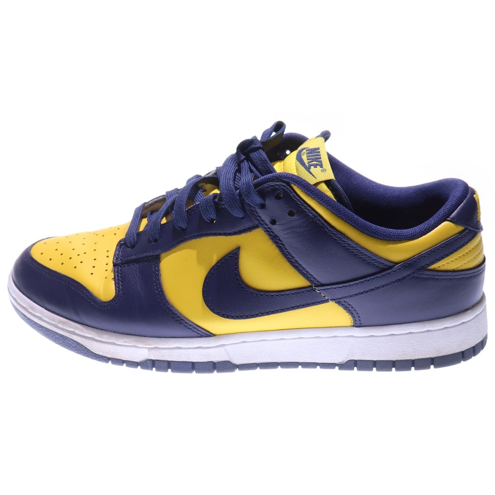 NIKE(ナイキ) DUNK LOW MICHIGAN DD1391-700 ダンク ミシガン ローカットスニーカー シューズ ネイビー/イエロー US10.5/28.5cm