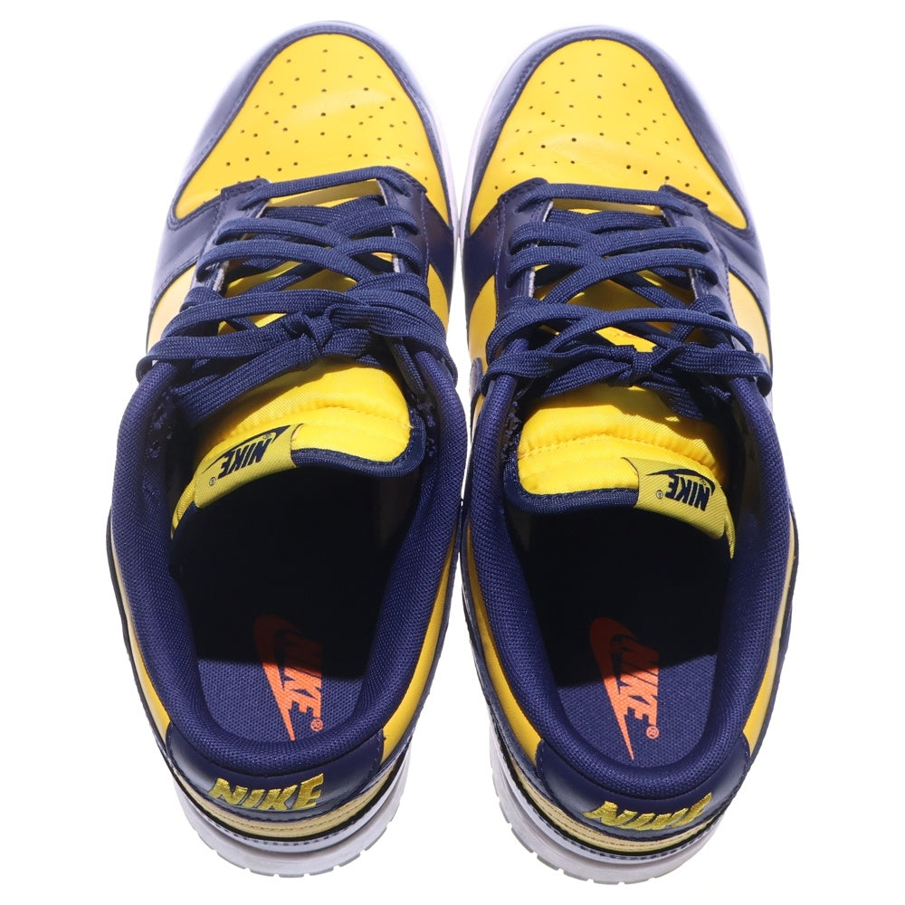 NIKE(ナイキ) DUNK LOW MICHIGAN DD1391-700 ダンク ミシガン ローカットスニーカー シューズ ネイビー/イエロー US10.5/28.5cm