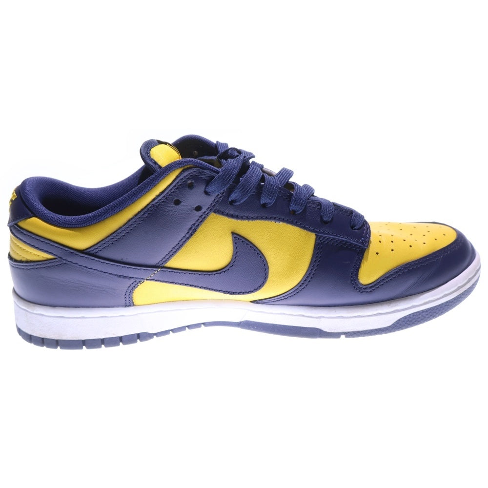 NIKE(ナイキ) DUNK LOW MICHIGAN DD1391-700 ダンク ミシガン ローカットスニーカー シューズ ネイビー/イエロー US10.5/28.5cm