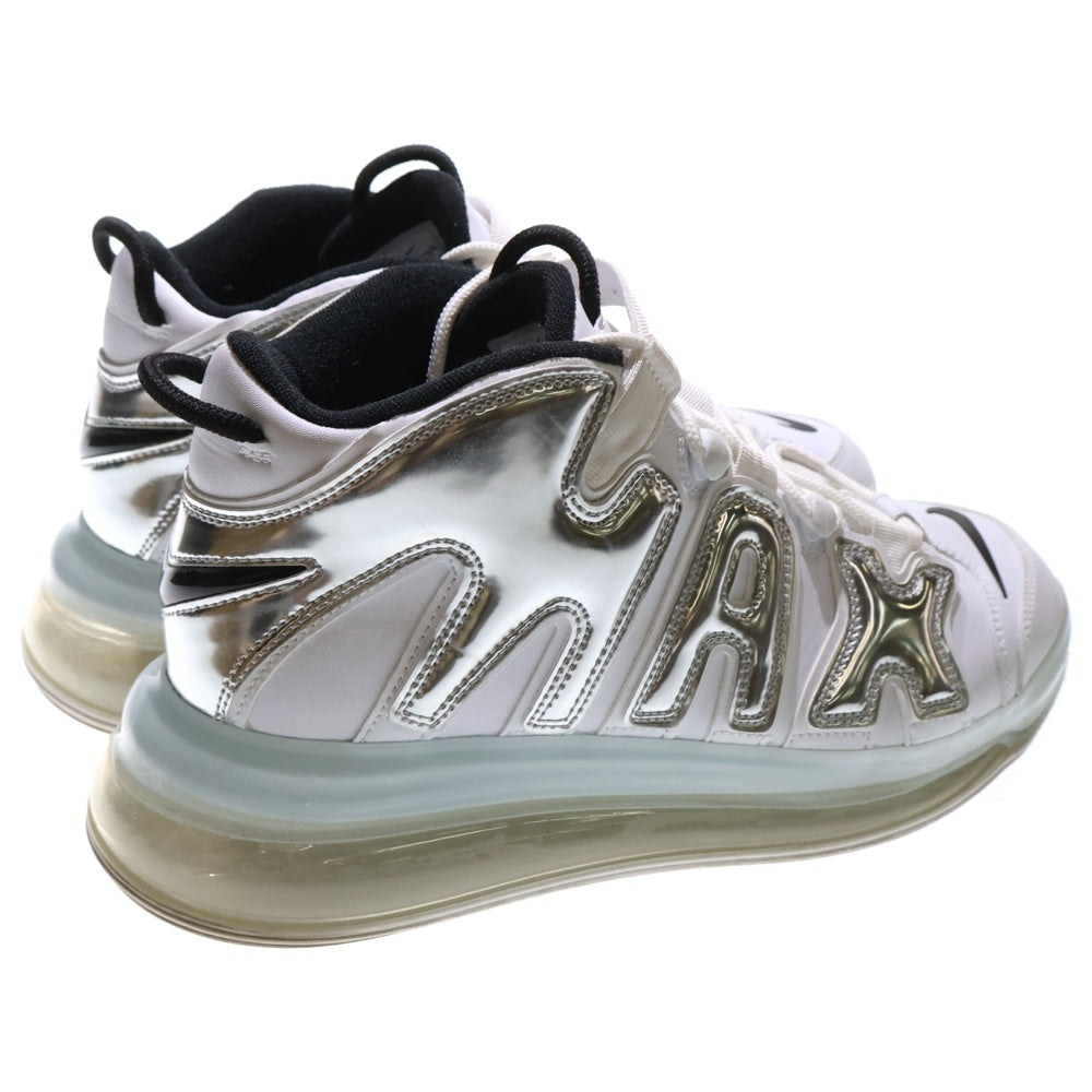 NIKE(ナイキ) AIR MORE UPTEMPO 720 CHROME BQ7668-100 エア モア アップテンポ720 クローム ハイカットスニーカー ホワイト/シルバー US10.5/28.5cm