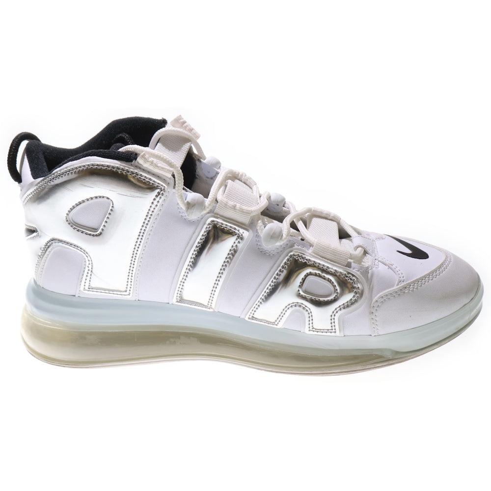 NIKE(ナイキ) AIR MORE UPTEMPO 720 CHROME BQ7668-100 エア モア アップテンポ720 クローム ハイカットスニーカー ホワイト/シルバー US10.5/28.5cm