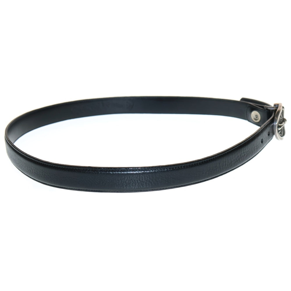 CHROME HEARTS(クロムハーツ) OVAL CROSS STRAP1.0クラシックオーバルクロスバックル レザーベルト シルバー