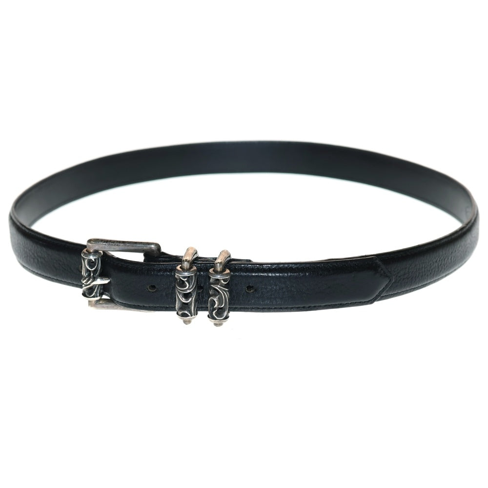 CHROME HEARTS(クロムハーツ) BLT ROLLER 3PC 1inch 3PCローラーバックル レザーベルト シルバー