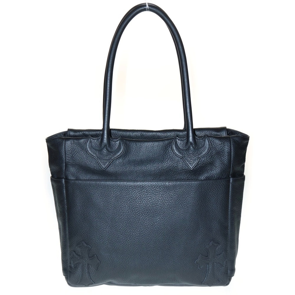 CHROME HEARTS(クロムハーツ) TOTE BAG 4 POCKET 4 CROS PATCH 4ポケット クロスパッチ付き レザートートバッグ ブラック