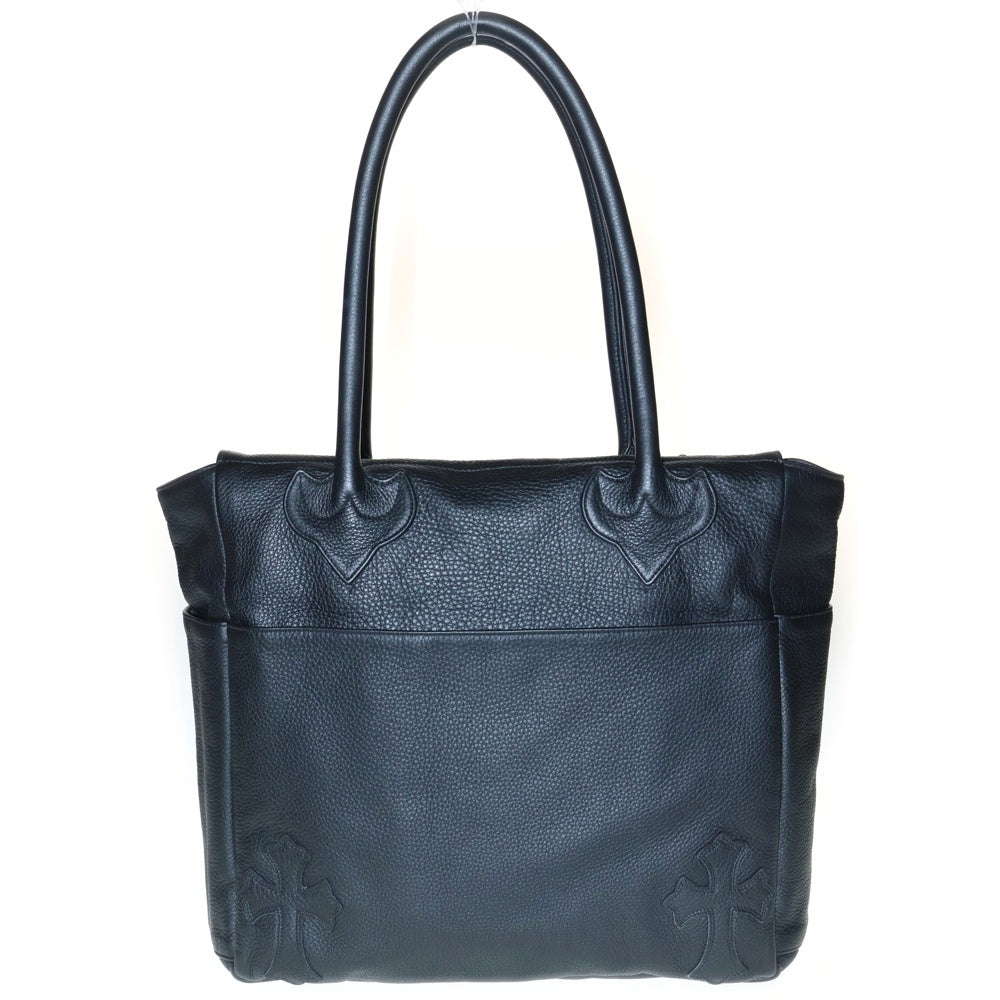CHROME HEARTS(クロムハーツ) TOTE BAG 4 POCKET 4 CROS PATCH 4ポケット クロスパッチ付き レザートートバッグ ブラック