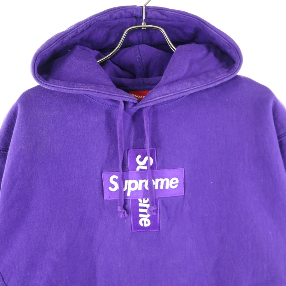 SUPREME(シュプリーム) 20AW Cross Box Logo Hooded Sweatshirt クロスボックスロゴスウェット プルオーバーパーカー パープル