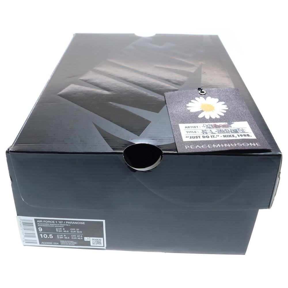 NIKE(ナイキ) ×PEACEMINUSONE AIR FORCE 1 3.0 G-DRAGON AQ3692-004 ピースマイナスワン エアフォース 1 パラノイズ ローカットスニーカー シューズ US9/27.0cm ブラック