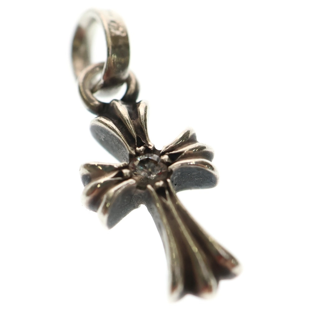 CHROME HEARTS(クロムハーツ) CRS BBYFAT DMND ベイビーファットクロス 両面1ダイヤ ペンダントトップ シルバー BCA238