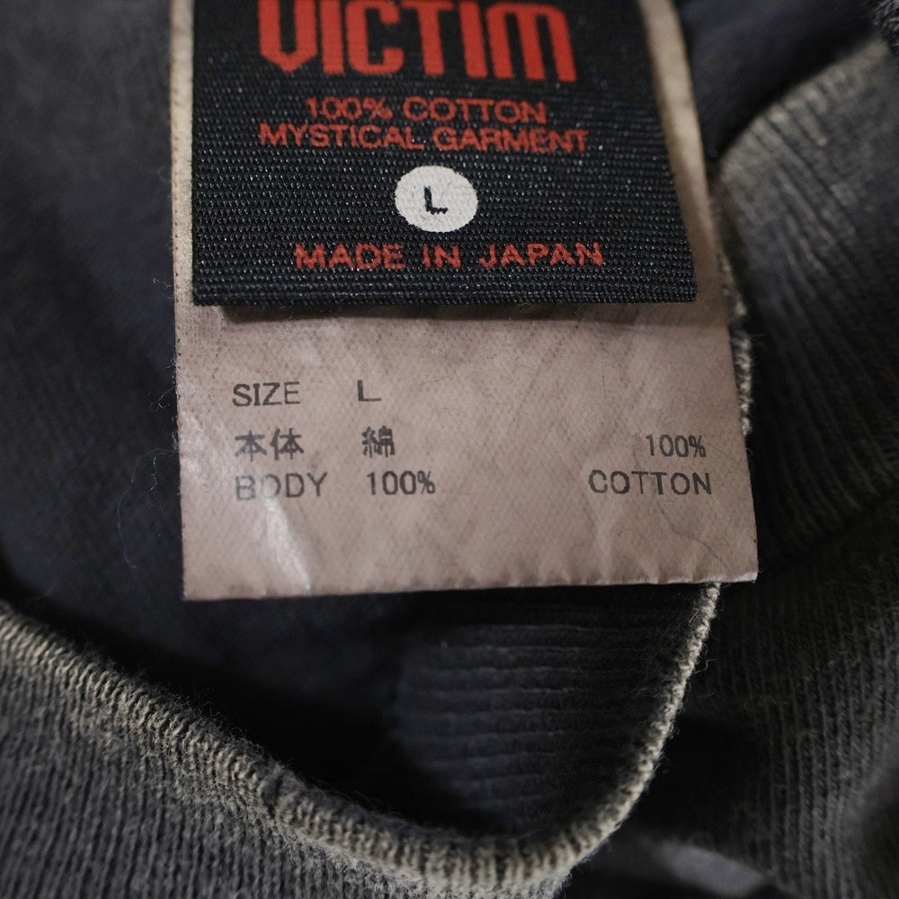 SAINT MICHAEL(セントマイケル) 24AW GS_LS TEE SM-YS1-0000-C33 GHOST IN THE SHELL 攻殻機動隊 ヴィンテージ加工 ロングスリーブ長袖シャツ長袖Tシャツカットソー ブラック