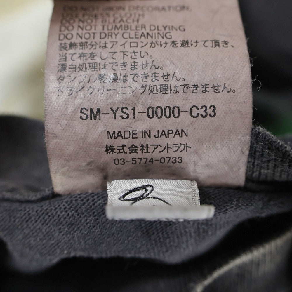 SAINT MICHAEL(セントマイケル) 24AW GS_LS TEE SM-YS1-0000-C33 GHOST IN THE SHELL 攻殻機動隊 ヴィンテージ加工 ロングスリーブ長袖シャツ長袖Tシャツカットソー ブラック