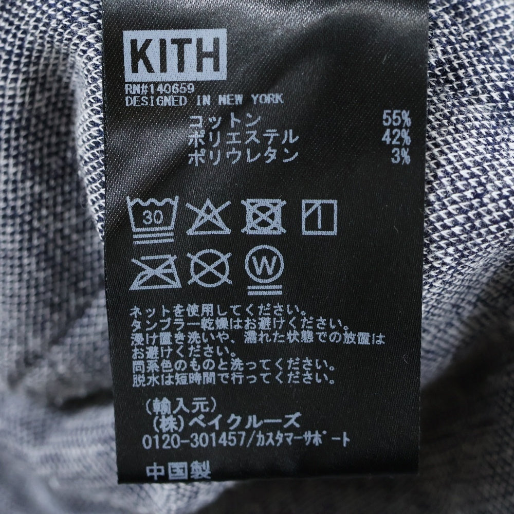 KITH(キス) long sleeve shirt 25-050-060-0000-2-0 ロングスリーブ 長袖シャツ ホワイト/ブラック