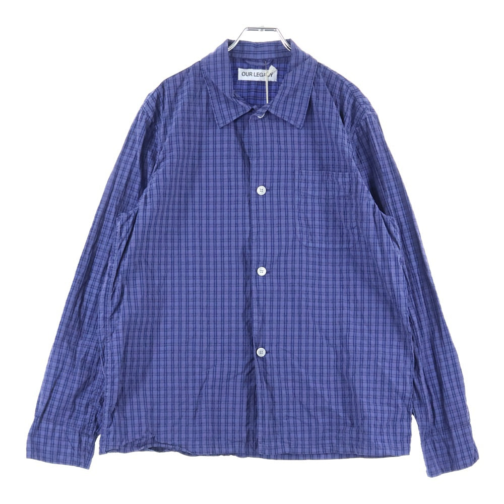 OUR LEGACY(アワーレガシー) BOX SHIRT ボックスチェックシャツ ネイビー M2252BK
