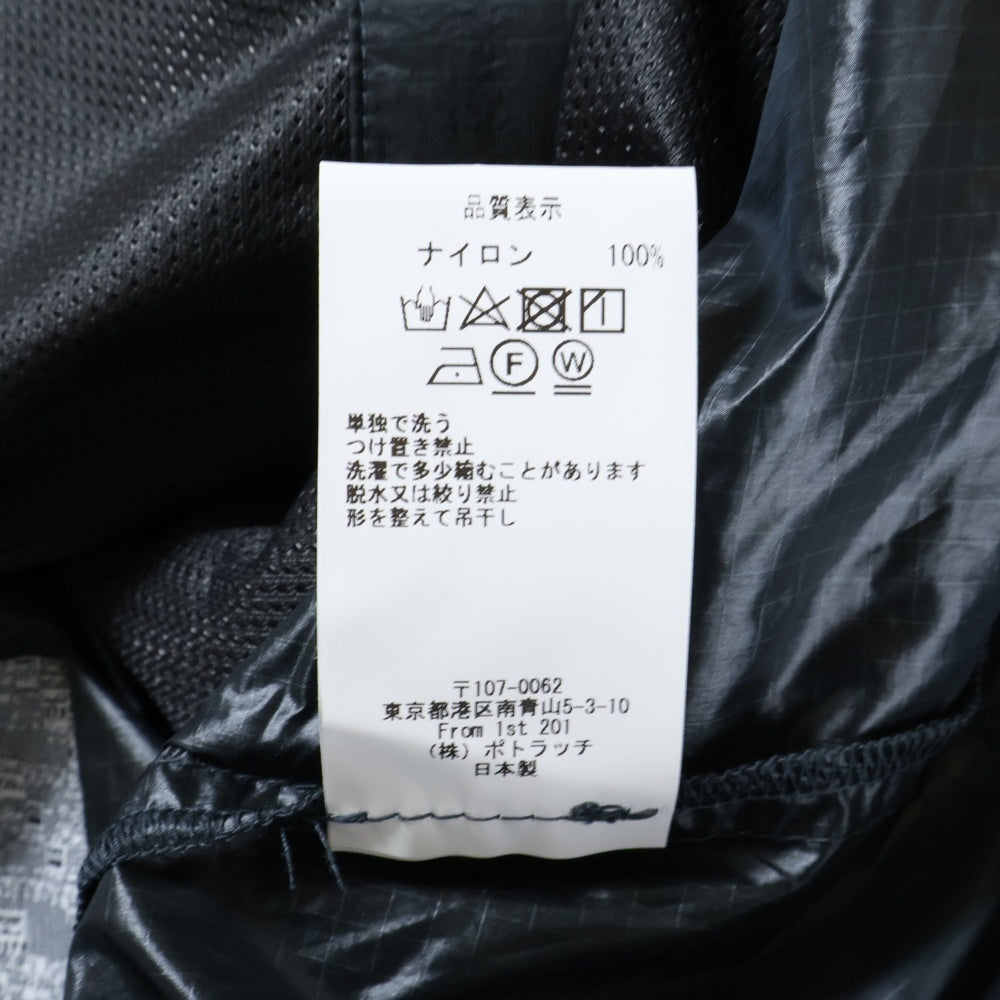 C.E(シーイー) LIGHT RIP STOP NYLON BDU リップストップ ジップアップ ジャケット ブラック CES26JK22