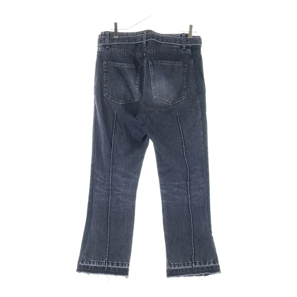 Sacai(サカイ) 21SS Denim Pants デニムパンツ フレアジーンズ リメイク 再構築 カットオフ ブラック 21-02514M