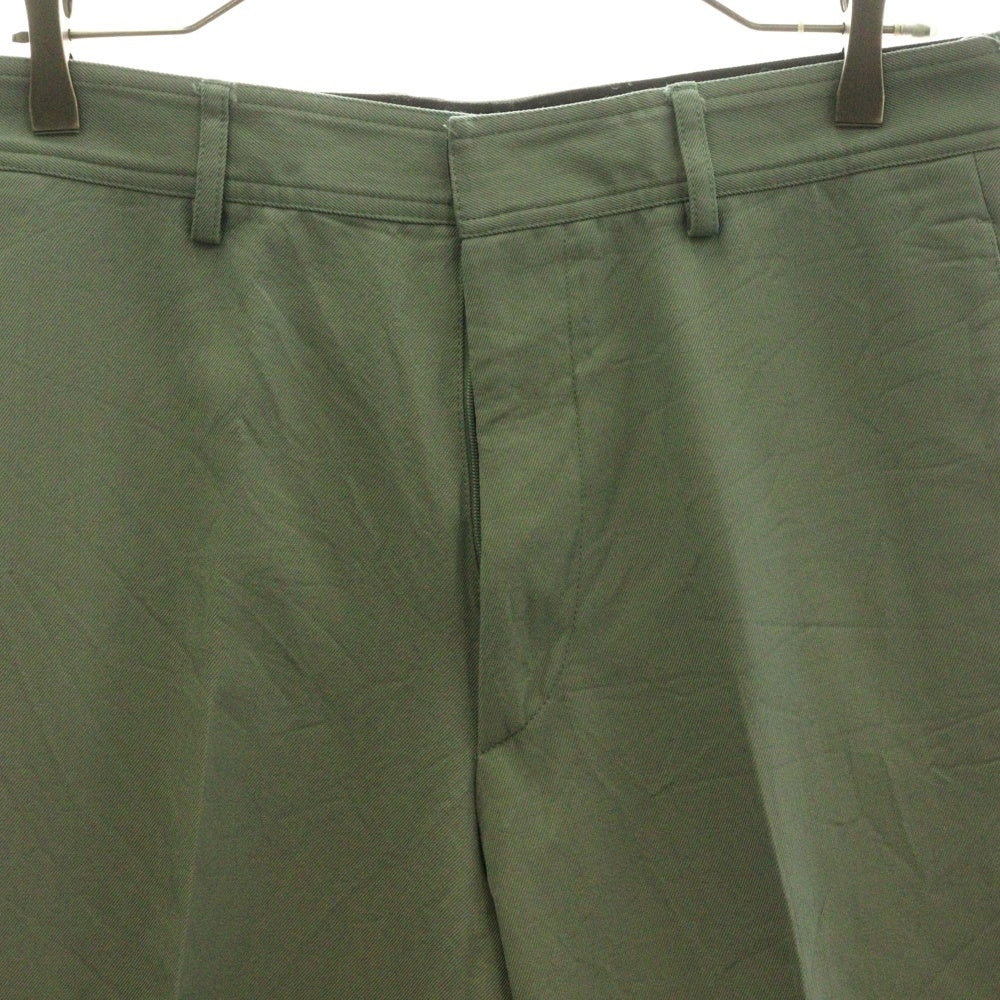 DRIES VAN NOTEN(ドリスヴァンノッテン) センタープレス スラックスパンツ ライトグリーン