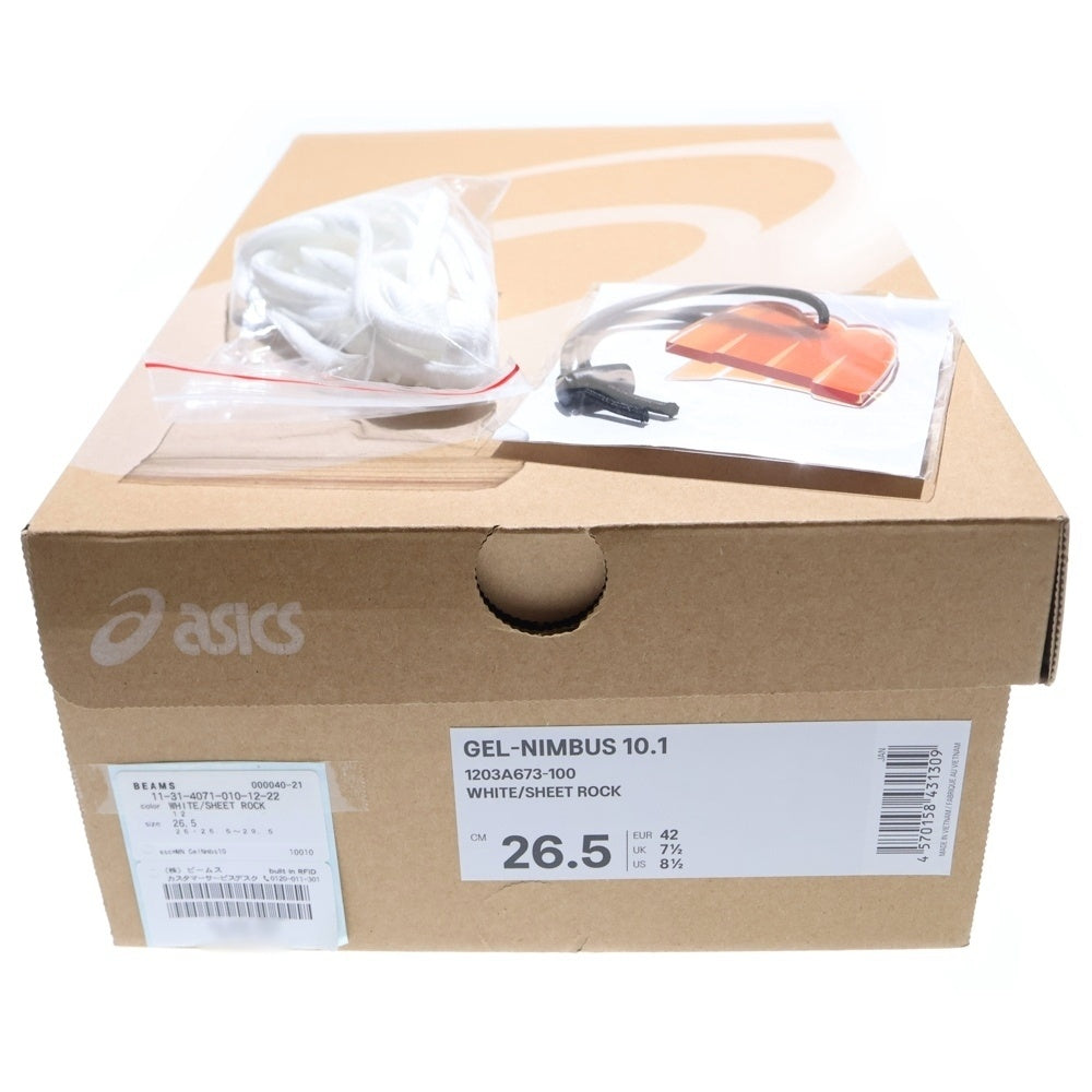 ASICS(アシックス) 24AW MIN-NANO GEL NIMBUS 10.1 ミンナノ ゲル ニンバス ローカット スニーカー ホワイト/シルバー 26.5cm/US8.5 1203A673-100