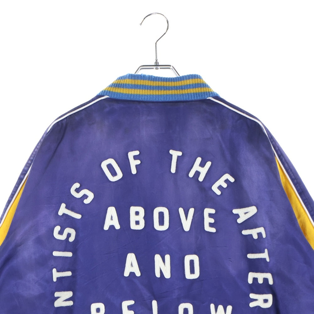 SAINT MICHAEL(セントマイケル) 22AW×SHERMER ACADEMY シャーマーアカデミー スカジャンブルゾン パープル/イエロー SM-A22-0000-063