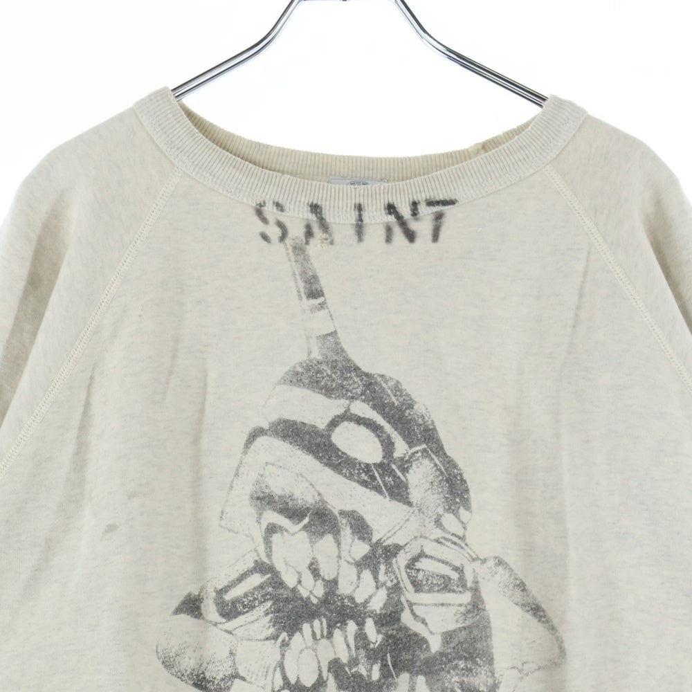 SAINT MICHAEL(セントマイケル) 21AW SWT_SH EVANGELION エヴァンゲリオン コットン スウェットトレーナー グレー SM-A21-0000-055