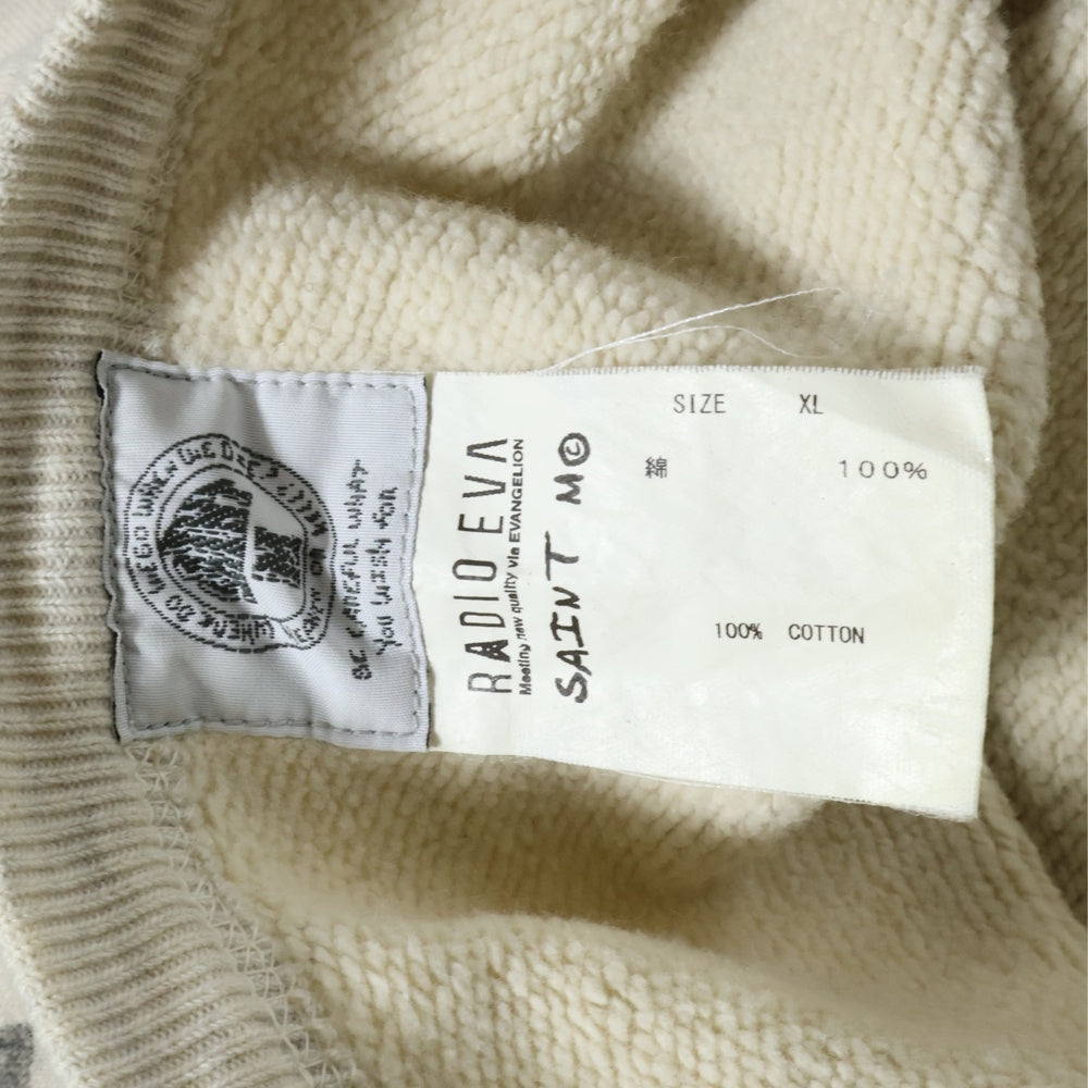 SAINT MICHAEL(セントマイケル) 21AW SWT_SH EVANGELION エヴァンゲリオン コットン スウェットトレーナー グレー SM-A21-0000-055