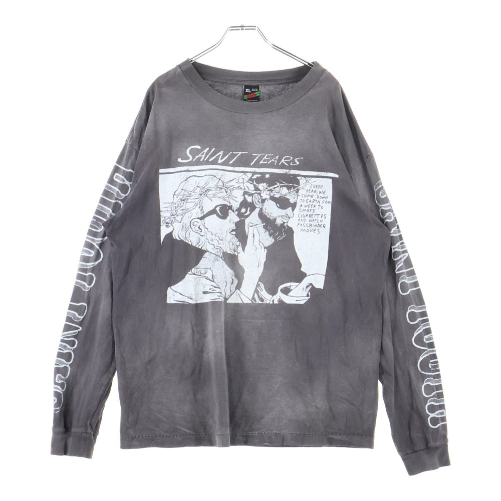 SAINT MICHAEL(セントマイケル) 21AW×DENIM TEARS LS TEE_SONICYOUTH デニムティアーズ ソニックユース ロングスリーブ 長袖Tシャツ ブラック SM-A21-0000-023