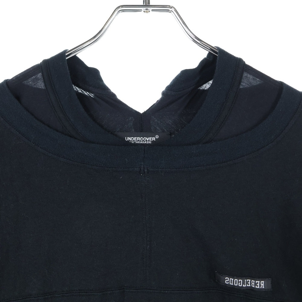 UNDERCOVER(アンダーカバー) 24SS tee custom tee ドッキングTシャツ ブラック UC1D4801
