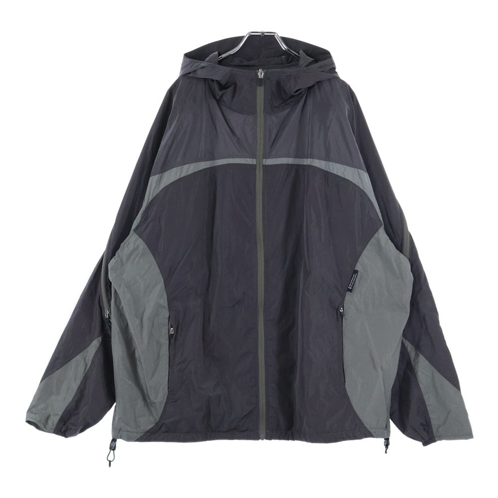 WIZZARD(ウィザード) 25SS BACK ZIP WIND JACKET ナイロン フードジップアップ ジャケット グレー W25SS-BL030
