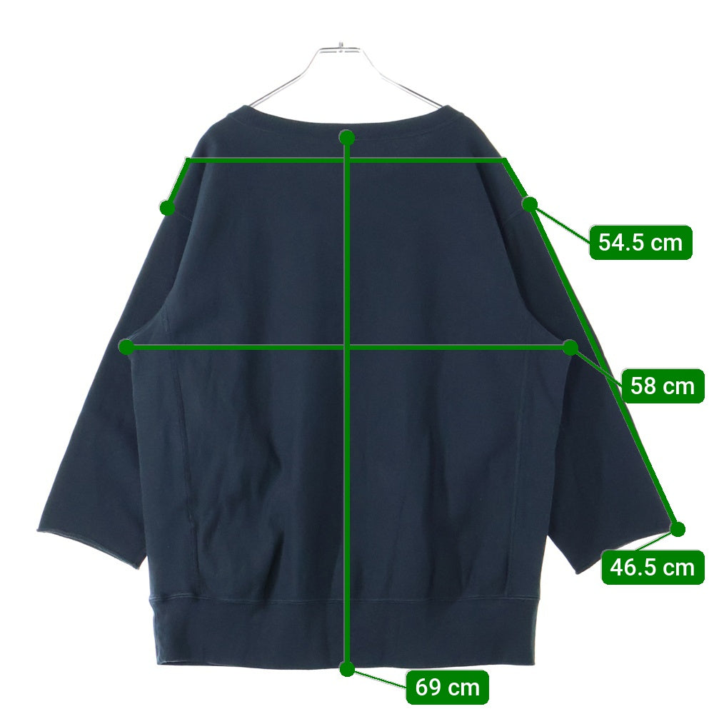 UNDERCOVER(アンダーカバー) ×Champion チャンピオン オーバーサイズ 7分袖 リバースウィーブ スウェットトレーナー ブラック C8-B010