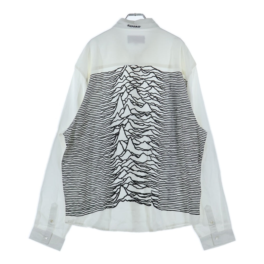 PLEASURES(プレジャーズ) ×Joy Division NOTHING BUTTON DOWN SHIRTS WHITE ジョイ ディビジョン ノッシング ボタン ダウン シャツ ホワイト