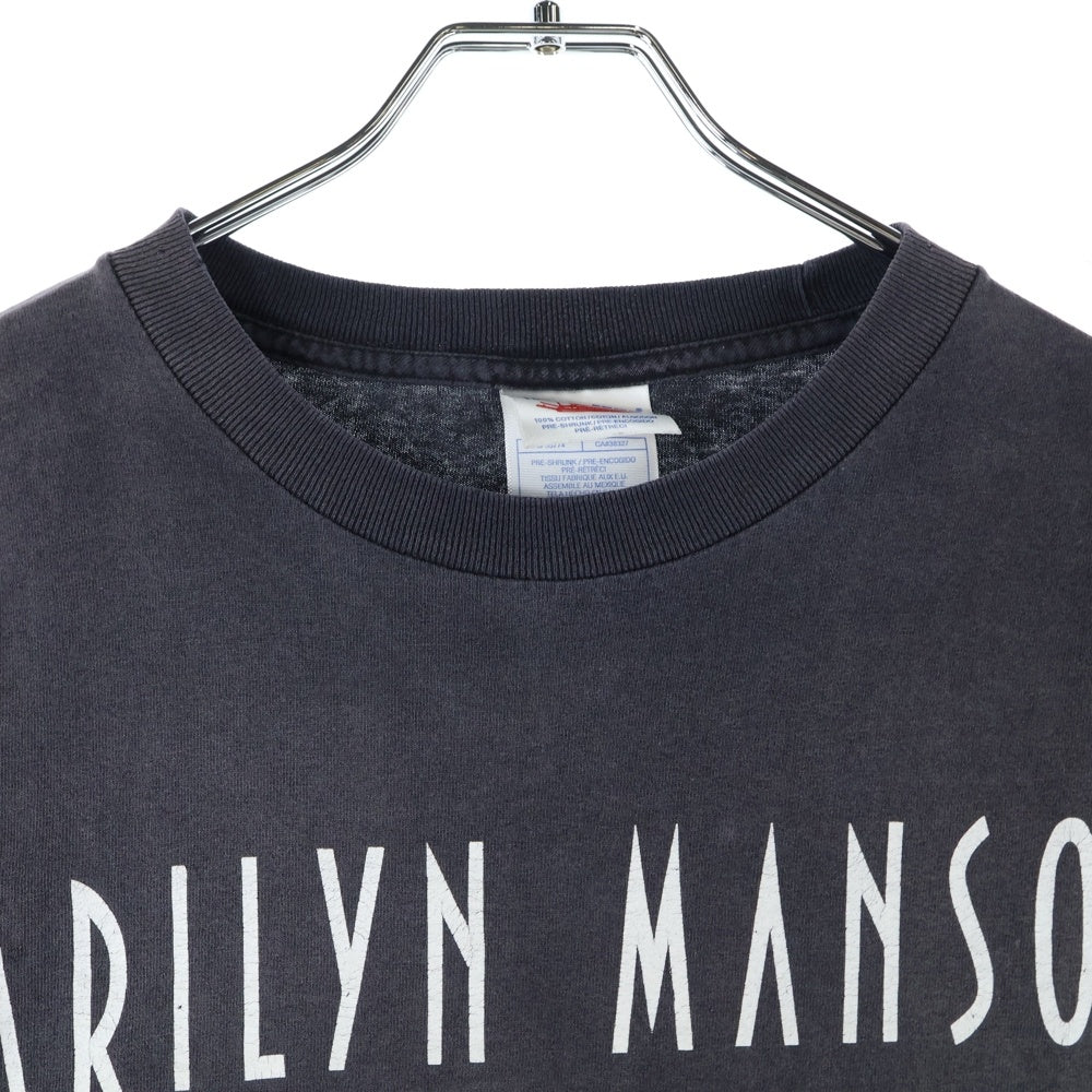 VINTAGE(ヴィンテージ) 00S VINTAGE Marilyn Manson Mobscene 2003 ヴィンテージ マリリンマンソン モブシーン プリント 半袖Tシャツ カットソー ブラック